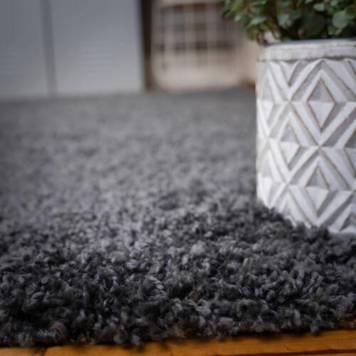 Hochflorteppich My Twist 215 - Anthrazit, Basics, Textil (80/150cm) - Obsession