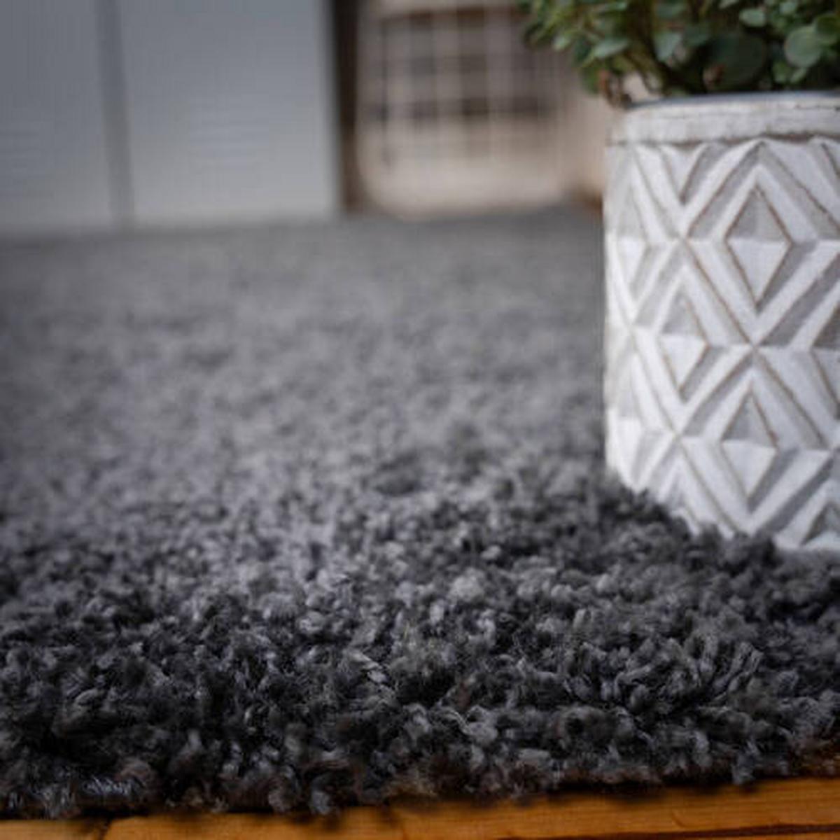Hochflorteppich My Twist 215 - Anthrazit, Basics, Textil (80/150cm) - Obsession