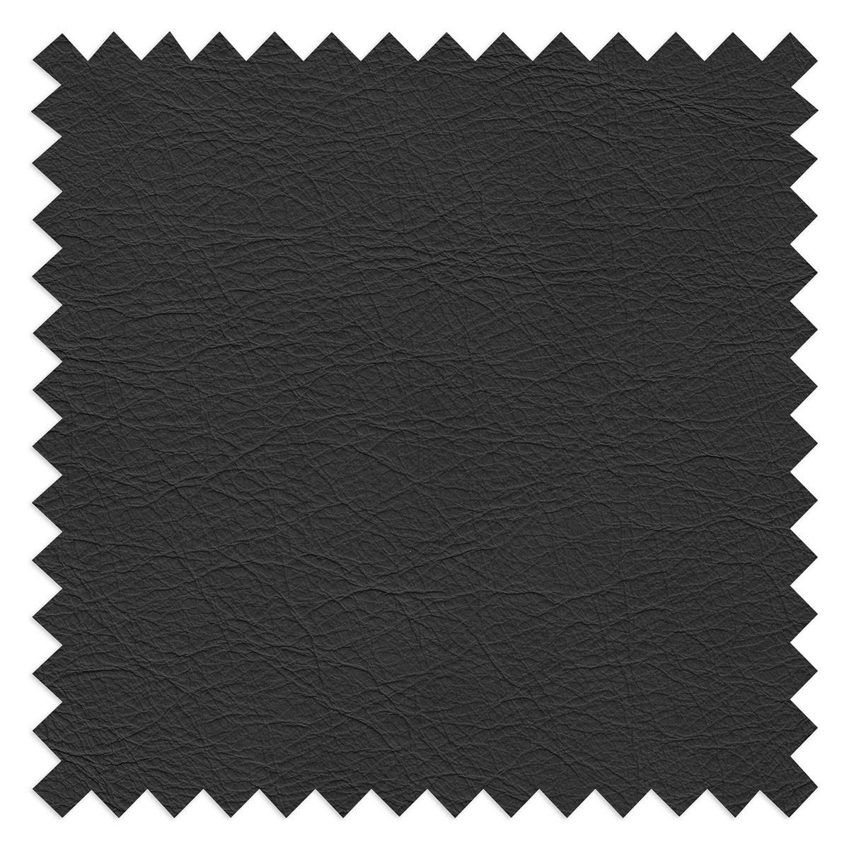 Hocker Spring Schwarz Chrom B: 207 cm - Chromfarben/Schwarz, Design, Leder (96/45/80cm) - Livetastic