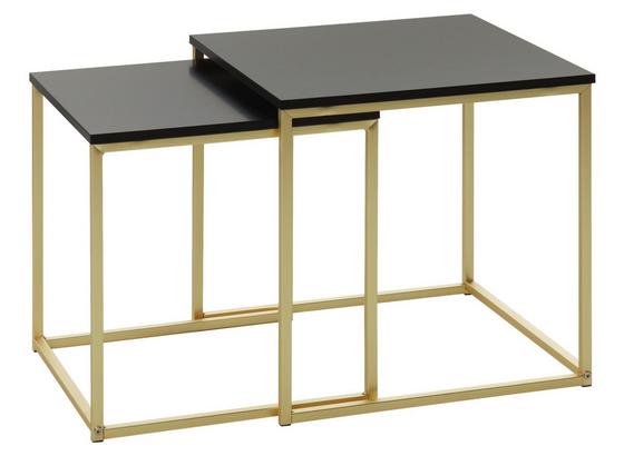 Satztisch Cala 2er Set - Goldfarben/Schwarz, Design, Holzwerkstoff/Metall (40/42/40cm) - Livetastic Satztisch Cala 2er Set - Goldfarben/Schwarz, Design, Holzwerkstoff/Metall (40/42/40cm) - Livetastic