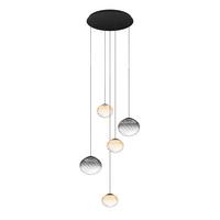 ZÁVESNÉ LED SVIETIDLO PANTOJA - číra/čierna, Design, kov/sklo (68/180cm)