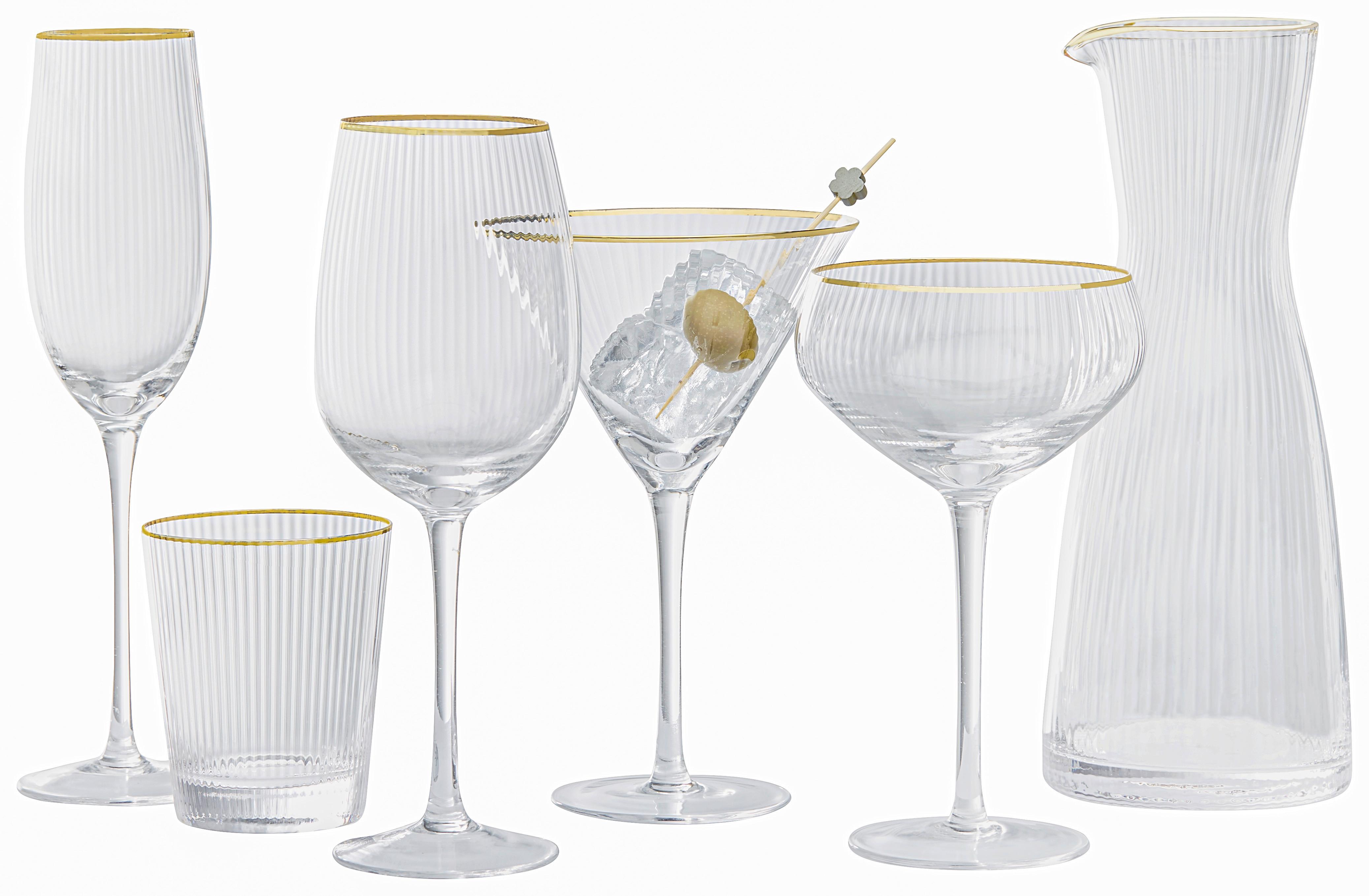 Sklenice Na Sekt Earth Tones, 280ml - čiré/barvy zlata, Romantický / Rustikální, sklo (26,5cm) - Premium Living