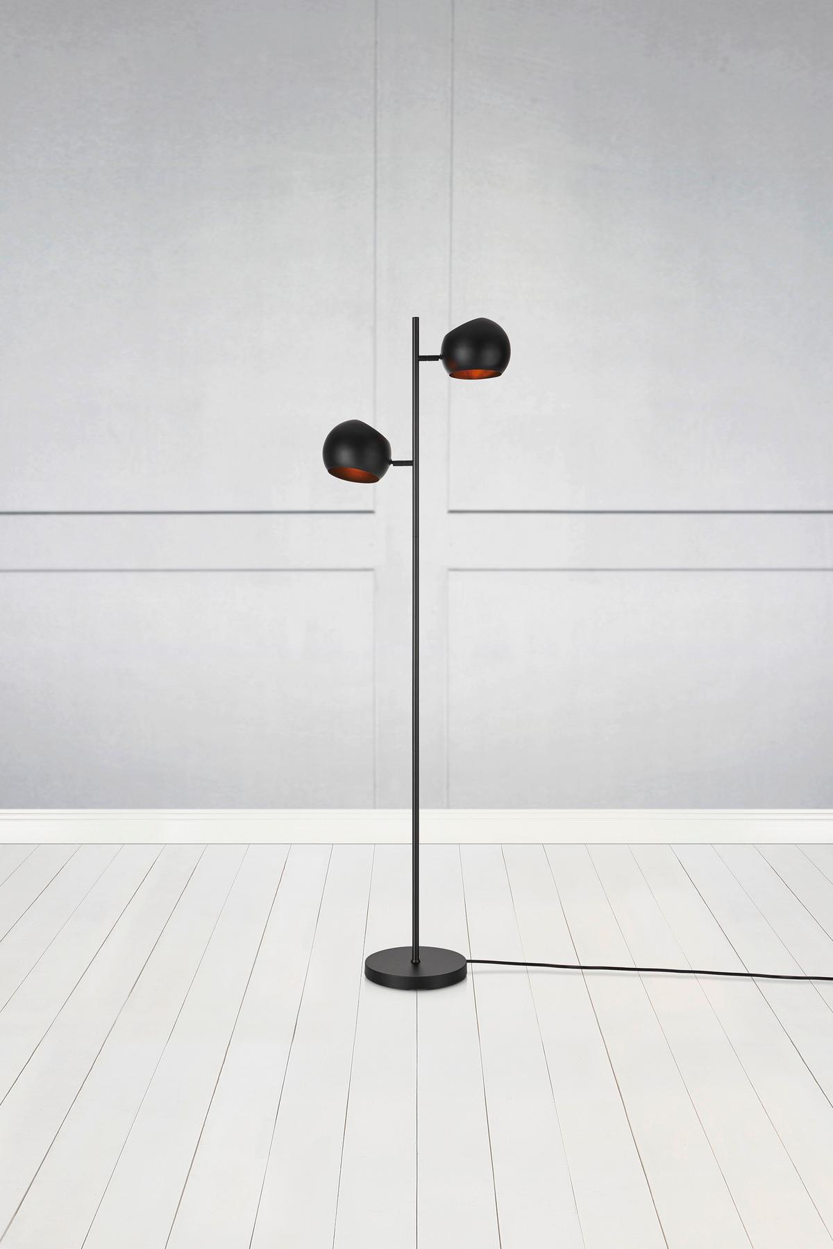 Stehleuchte Edgar - Schwarz, Basics, Metall (23/40/145cm) - Markslöjd