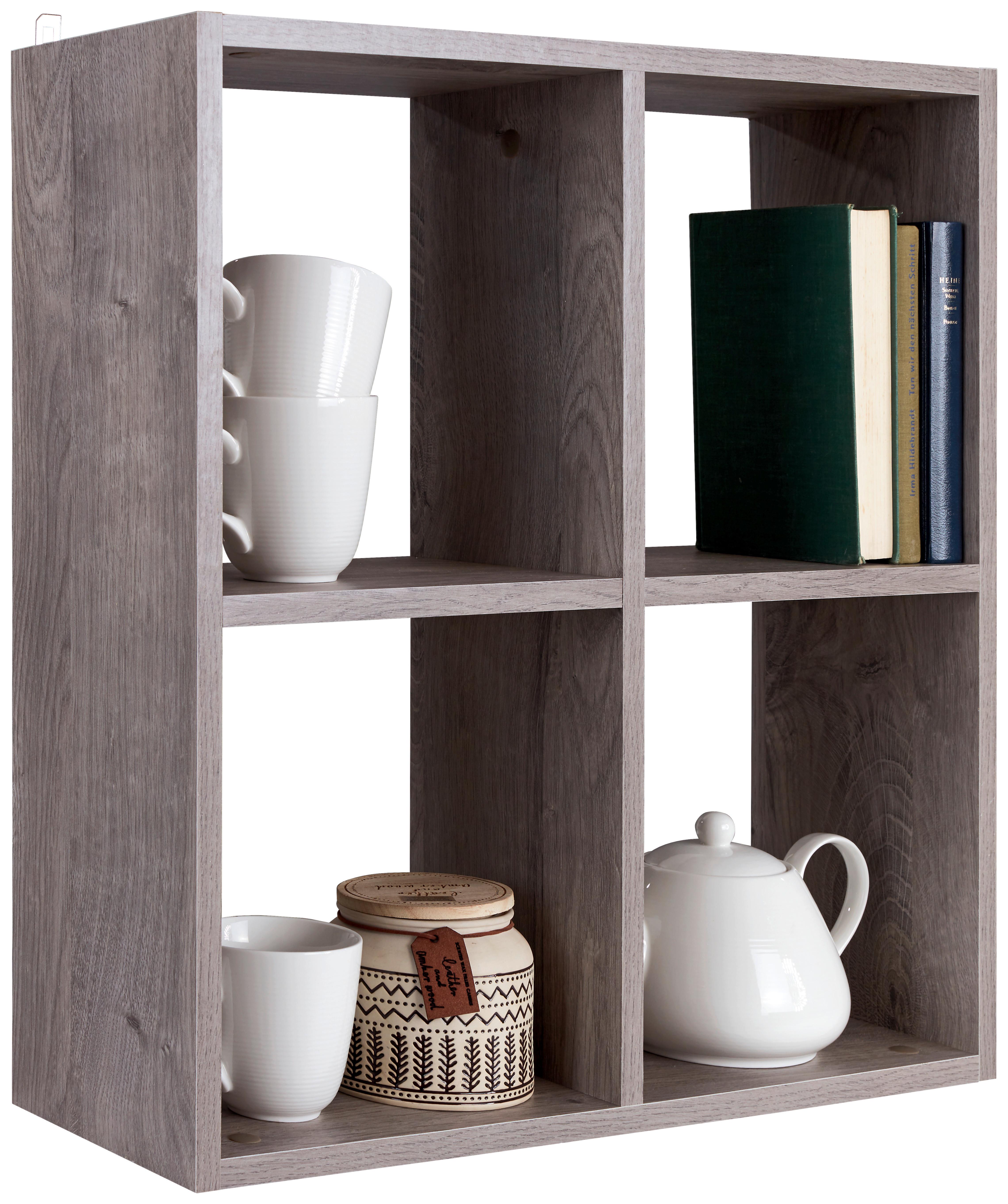Hängeregal Alex - Eichefarben, MODERN, Holzwerkstoff (60/60/18cm)