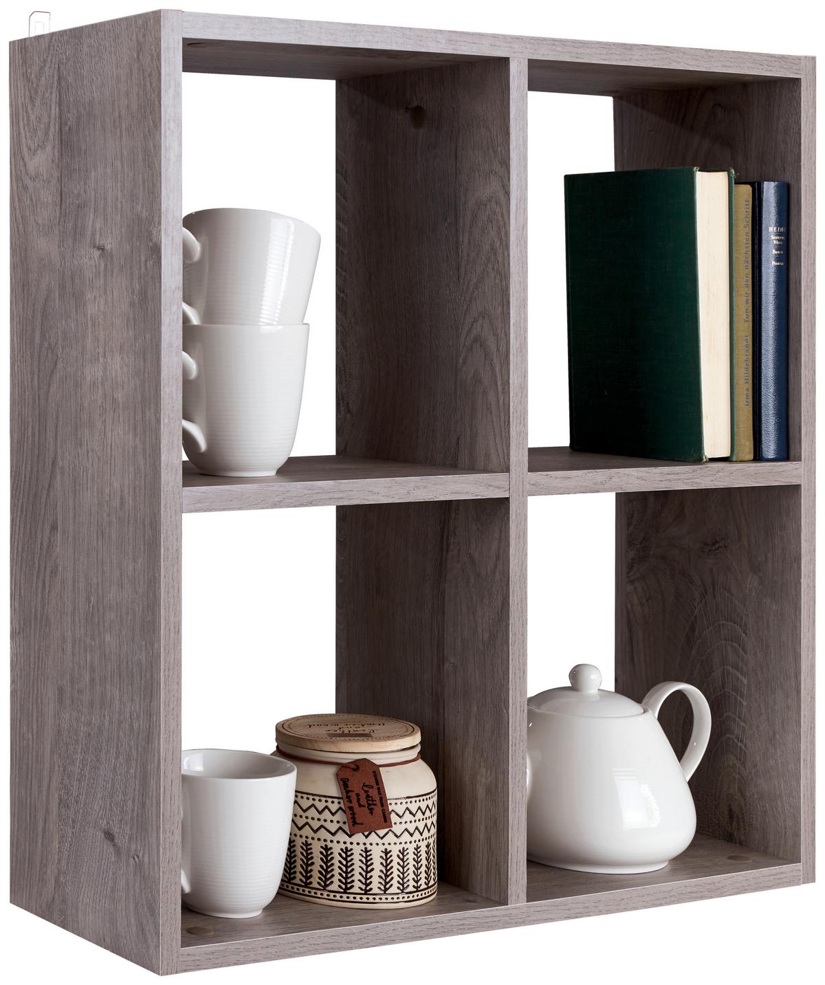 Hängeregal Alex - Eichefarben, MODERN, Holzwerkstoff (60/60/18cm)