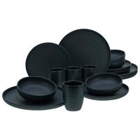 Kombinovaný servis 16-dielny - antracitová, Modern, keramika (40,5/37/49,5cm) - Creatable