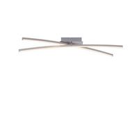 LED-Deckenleuchte Alina L: 80,5 cm mit Farbwechsler - Silberfarben, Design, Kunststoff/Metall (80,5/80,5/11cm)