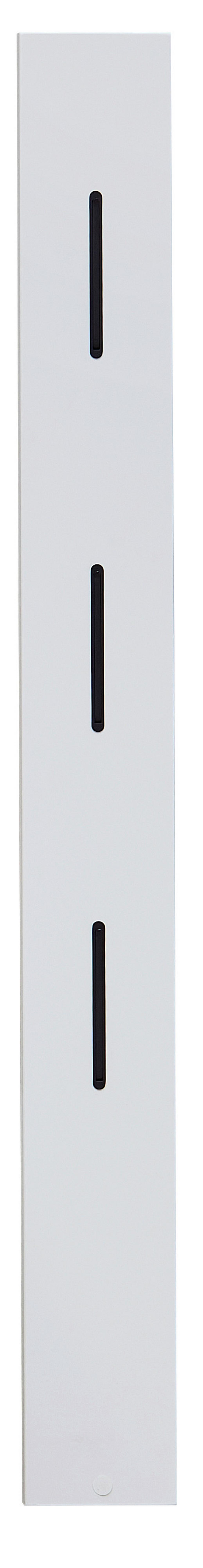 Garderobe Fresno Weiß/Eiche Artisan, B: 222 cm - Schwarz/Weiß, Design, Glas/Holzwerkstoff (222/180/34cm) - Livetastic