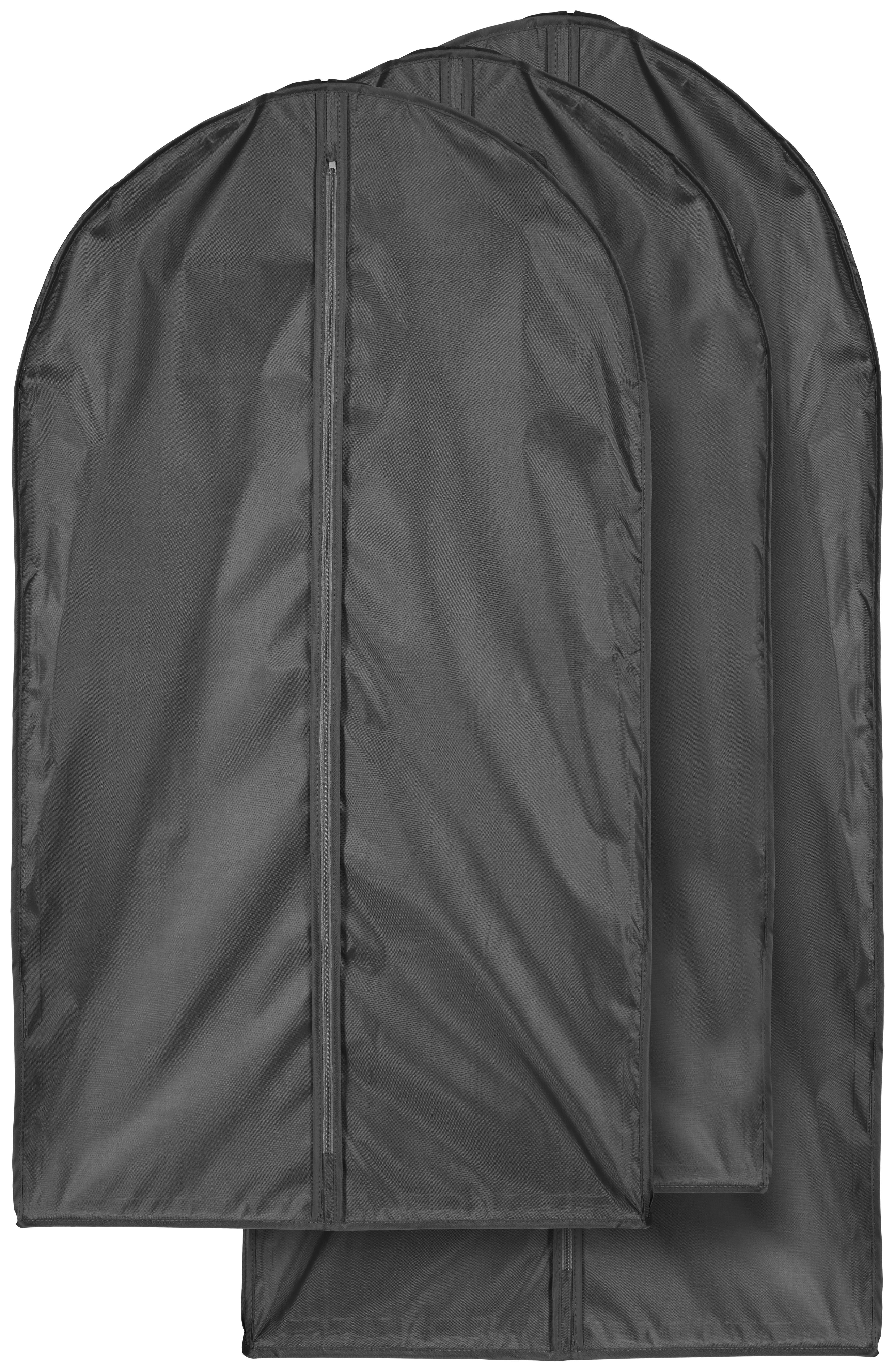 Obal na odev Unit, 3ks/bal. - sivá, Konventionell, textil - Mömax