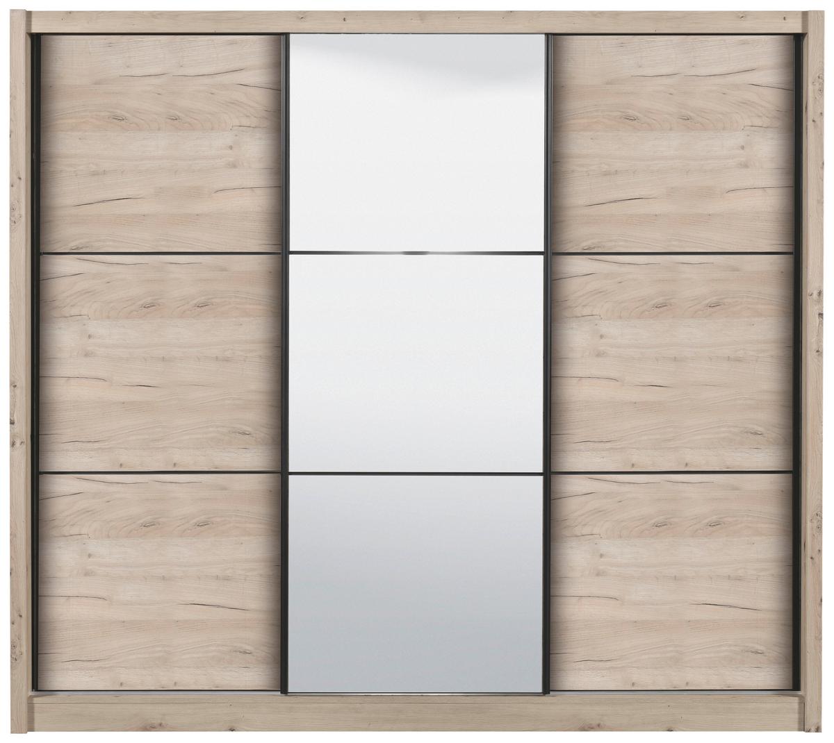 Tolóajtós Szekrény Navara 242/215,5 Cm - tölgyfa, Basics (242/215,5/60,5cm)