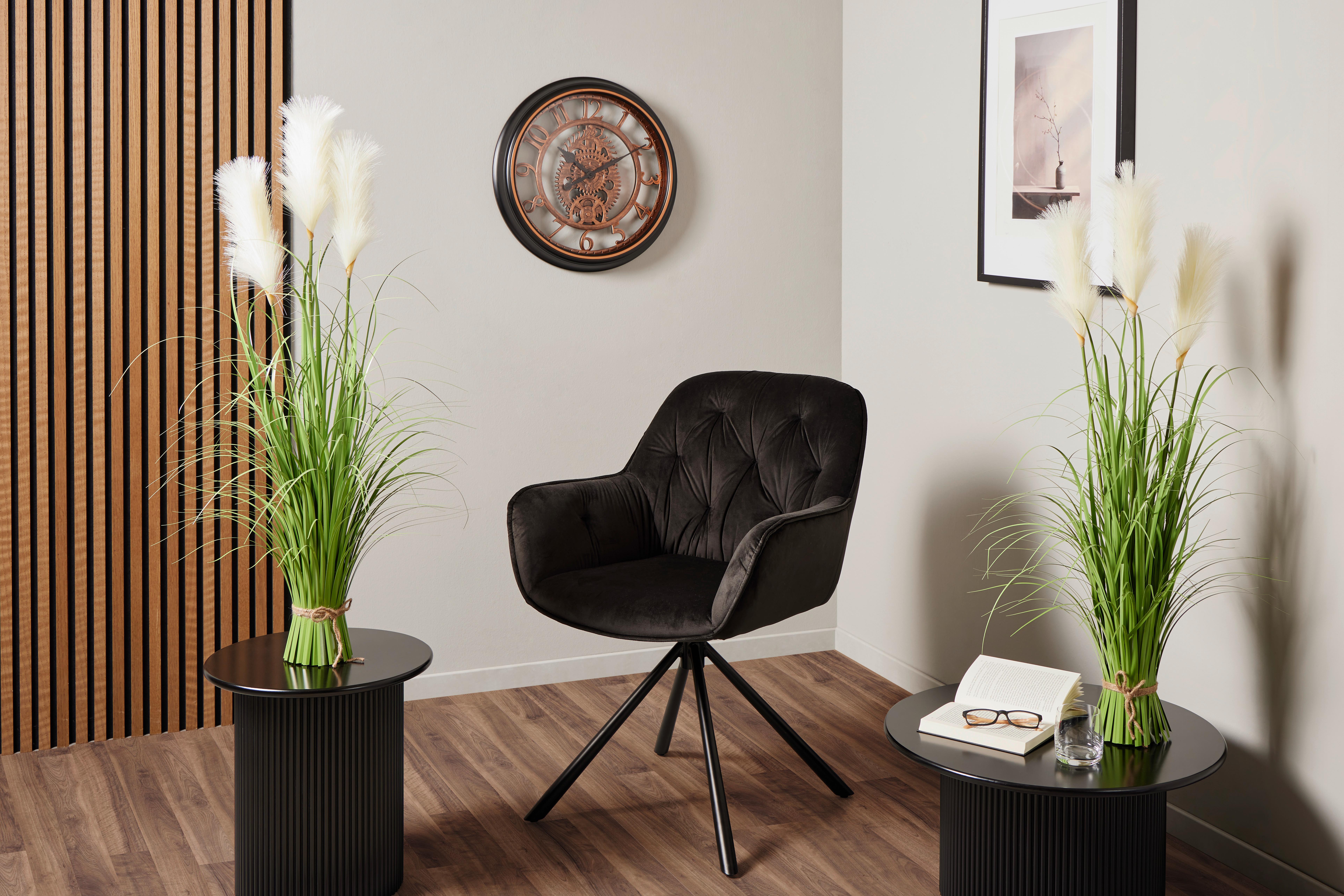 Grasbündel Micheal - Creme/Weiß, MODERN, Kunststoff/Textil (100cm) - Luca Bessoni