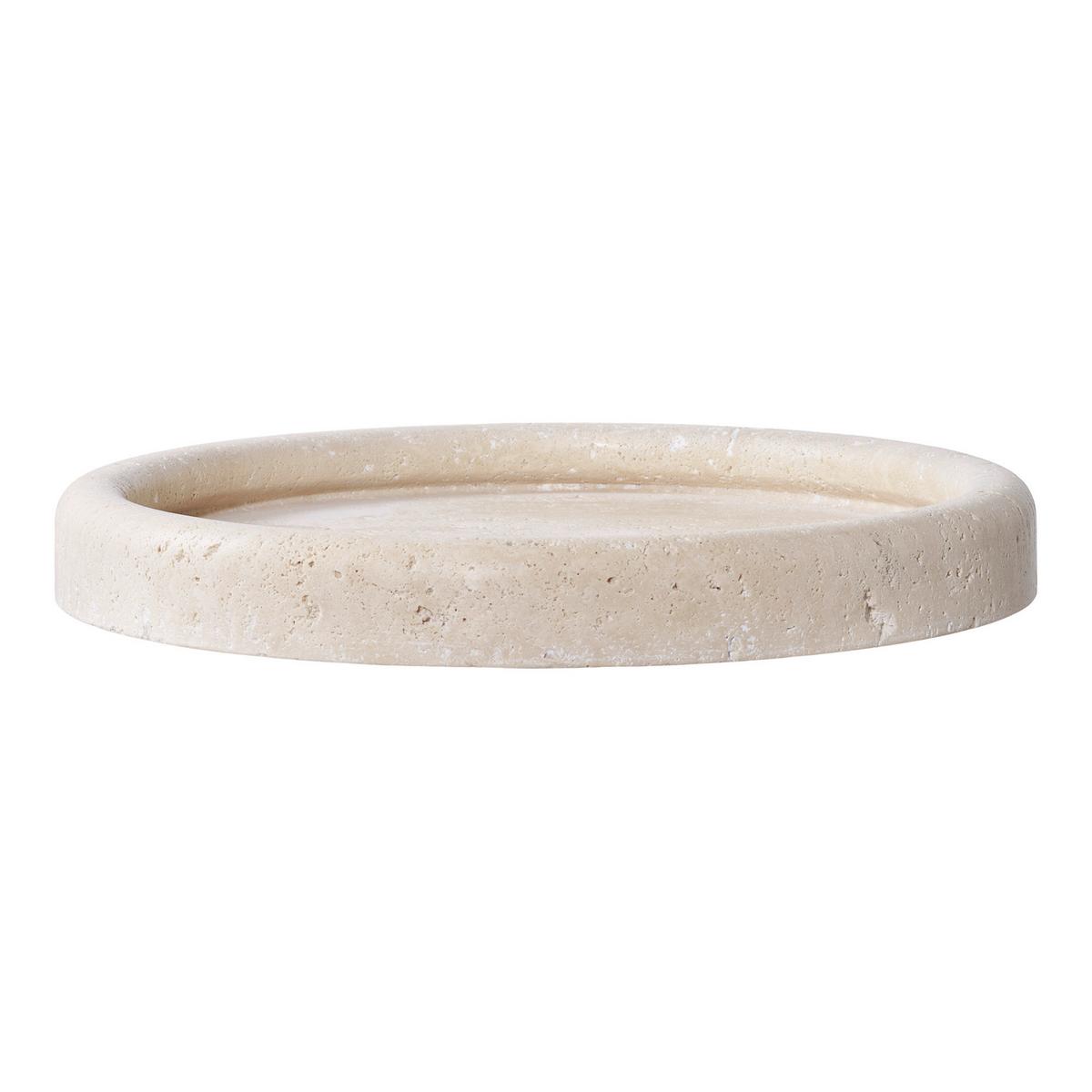 Serviertablett Tray Beige B: 25,5 Cm - Beige, Design, Stein (25.5/2.5/25.5cm)
