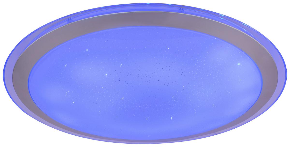 Led-deckenleuchte Rinor Ø 53 Cm Mit Farbwechsler - Silberfarben/Weiß, MODERN, Kunststoff/Metall (53/8,3cm) - Luca Bessoni