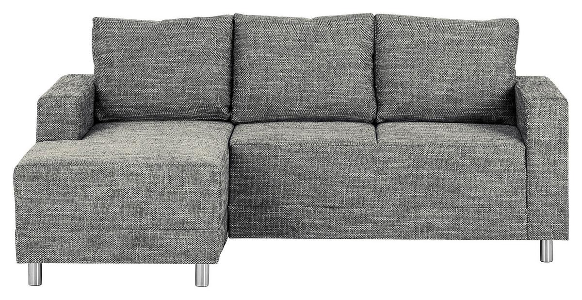 Ecksofa Grenwood Grau B: 144x200 Cm - Chromfarben/Grau, Design, Textil (144/200cm) - MID.YOU
