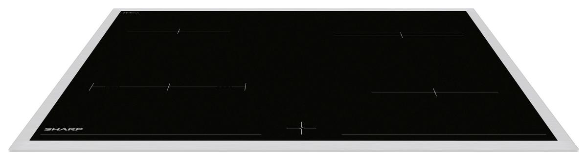 Einbauherd-Set K-62d19im0-Eu B: 59,5 cm Elektro-Glaskeramik - Edelstahlfarben/Schwarz, Basics (59,5/59,5/57,5cm) - Sharp