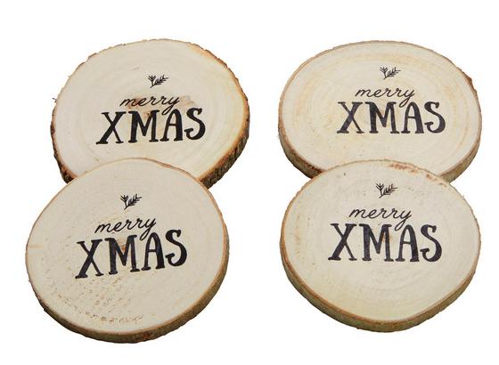 Untersetzer Weihnachten - Naturfarben, KONVENTIONELL, Holz (10cm) Untersetzer Weihnachten - Naturfarben, KONVENTIONELL, Holz (10cm)