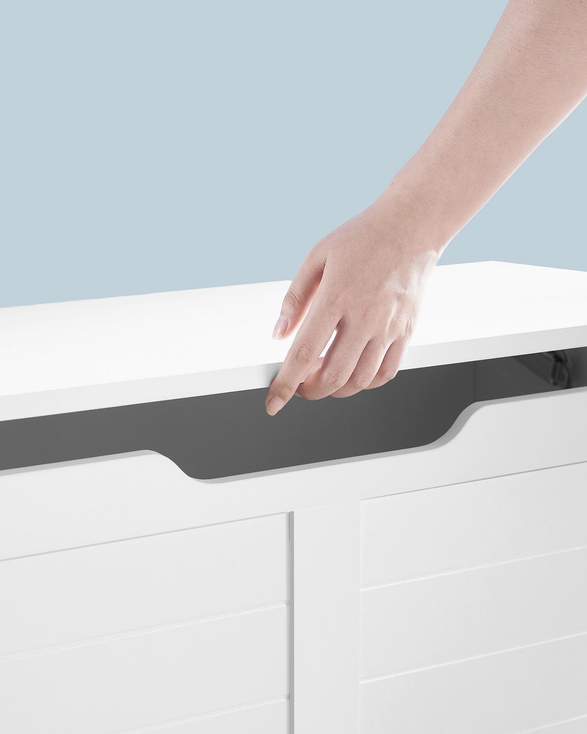 LAVICA DO PREDSIENE BIELA - biela, Trend, kompozitné drevo/plast (80/46/40cm) - Boxxx