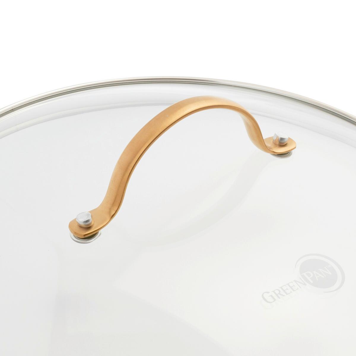 Kochtopfset 6-Teilig. weiß/Gold/Pink - Pink/Goldfarben, Basics, Glas/Metall - GreenPan