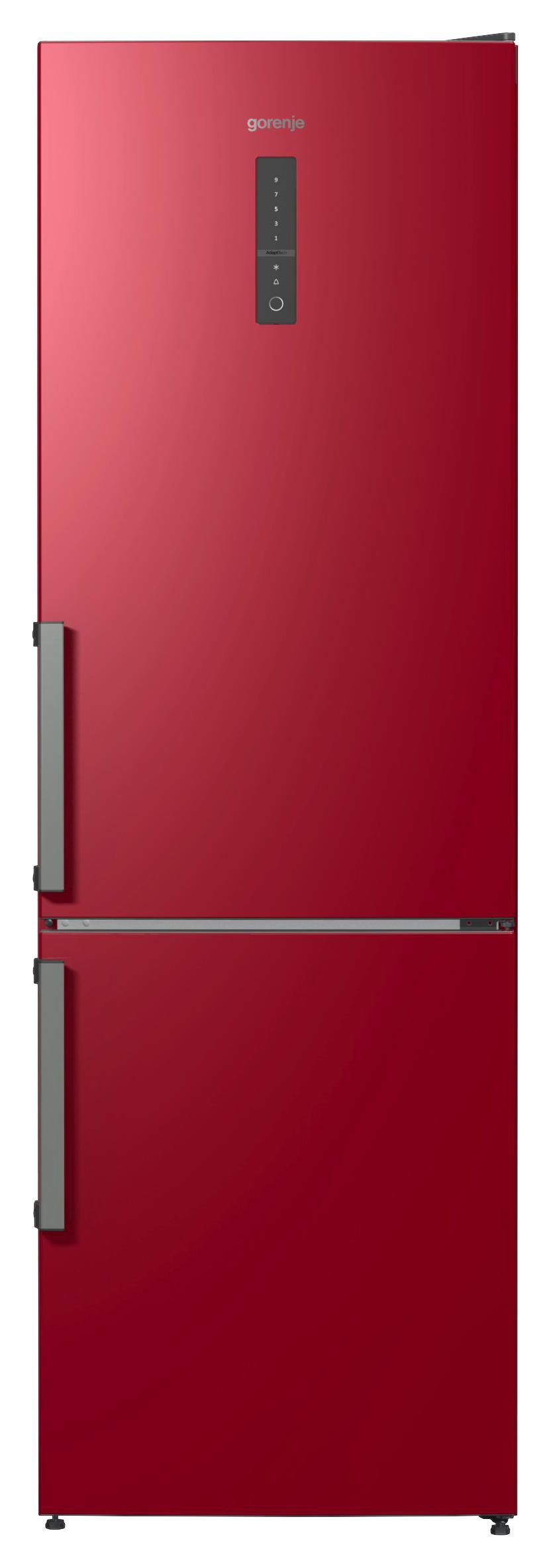 Kühl-gefrier-kombination Nrk6192mr Burgundy - Champagner/Creme, Basics, Metall (60/185/64cm) - Gorenje