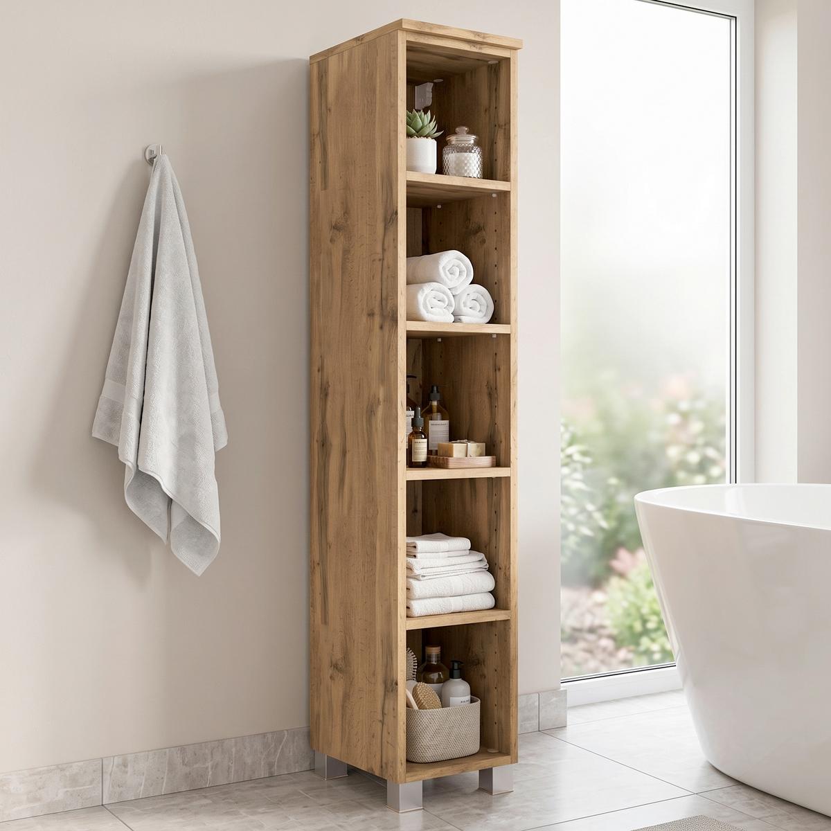Badezimmerregal in Eichefarben » online kaufen