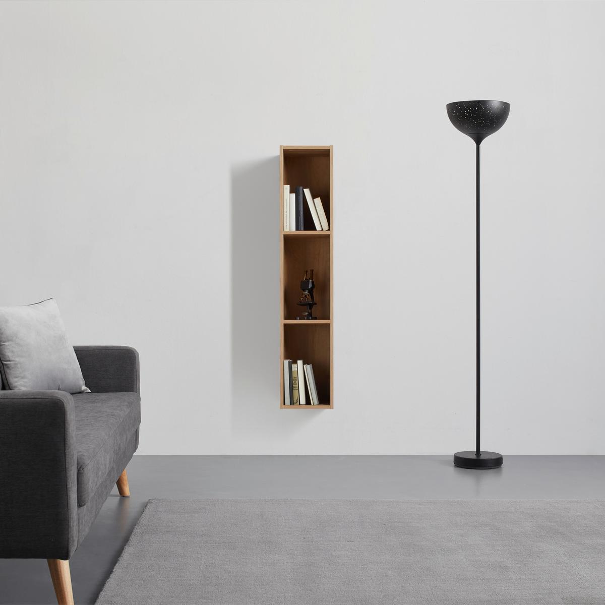 NÁSTĚNNÝ REGÁL WIDE - dub artisan, Moderní, kompozitní dřevo (123/25/30cm) - Mömax