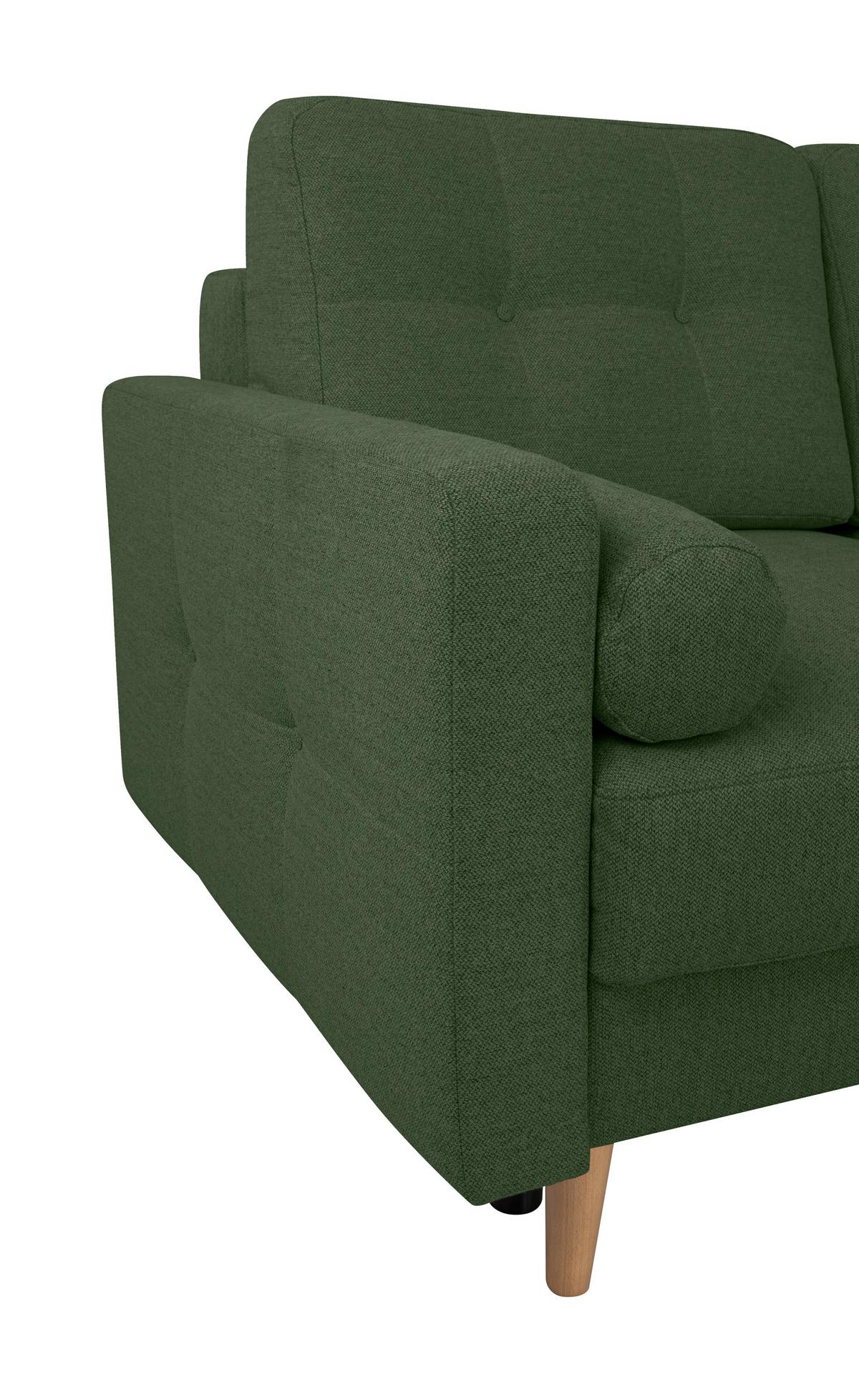 Ecksofa Noret, Grün S: 242x242 Cm - Buchefarben/Grün, Design, Textil (242/242cm) - MID.YOU