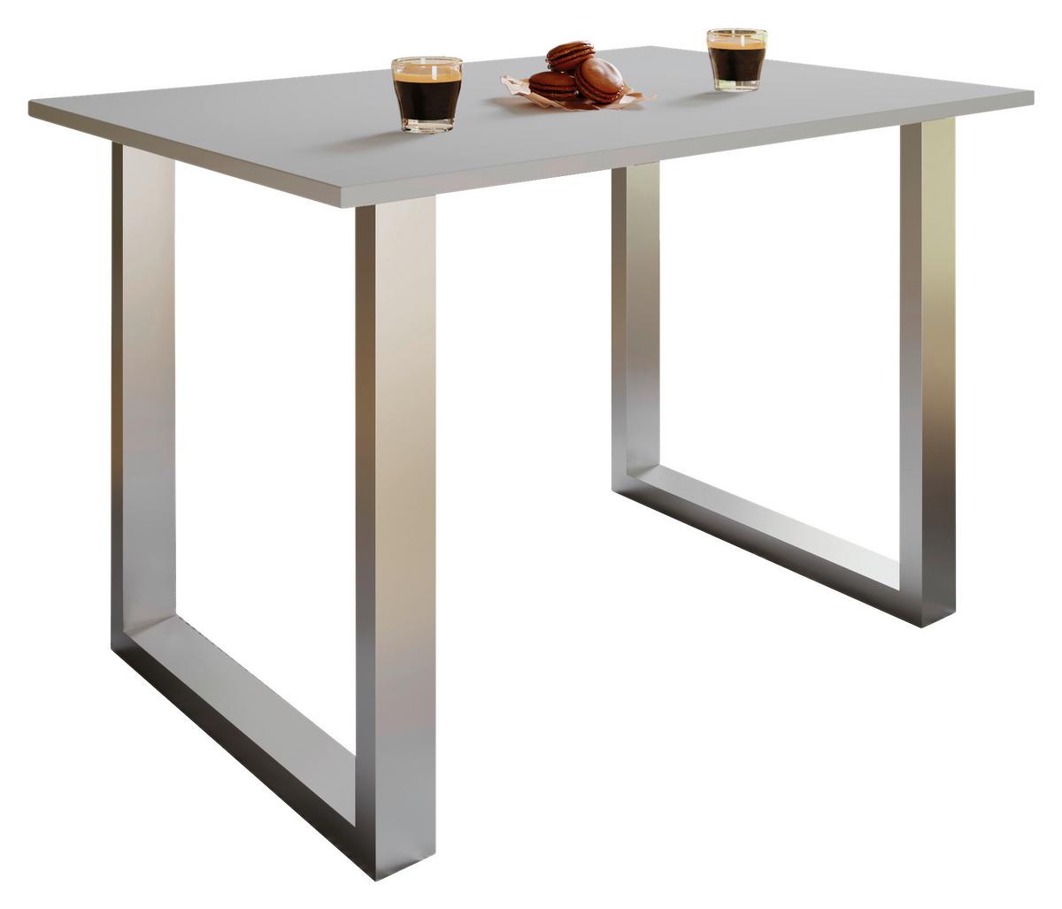 Esstisch Xona Anthrazit/silberfarben - Anthrazit/Silberfarben, Design, Holzwerkstoff/Metall (80/50/76cm) - MID.YOU