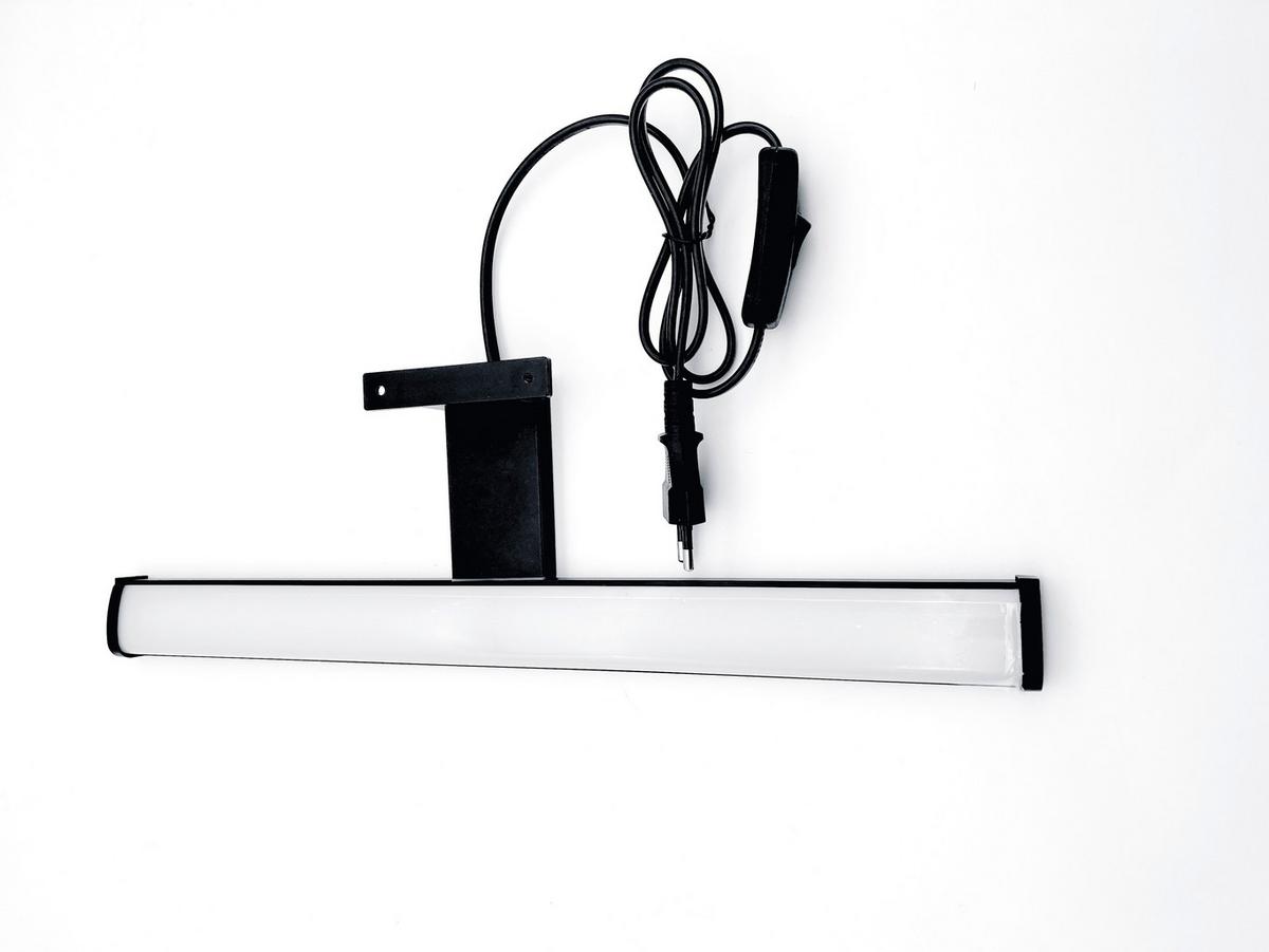 Spiegelleuchte Bonnie Schwarz B: 40 Cm - Schwarz, Trend, Kunststoff (40/11,5/4cm)