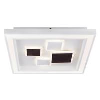 Led Mennyezeti Lámpa 48405-50q - opál/fehér, Design, műanyag/fém (48/48/7cm) - Globo