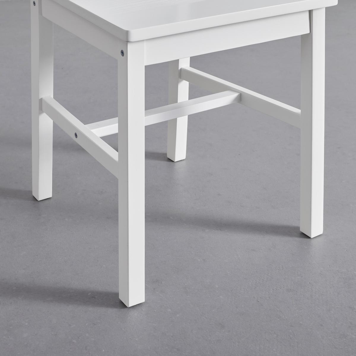 Stolová súprava Matias biela - biela, Modern, drevo (75/73/75cm) - Bessagi Home