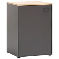 Mehrzweckschrank Antharzit/eichefarben B:67,1cm - Eichefarben/Anthrazit, MODERN, Holzwerkstoff (67,1/95,8/60cm) - MID.YOU