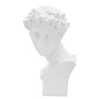 Skulptur Roman Young Weiß, B: 20 cm - Weiß, Basics, Kunststoff (20/30/17.5cm)