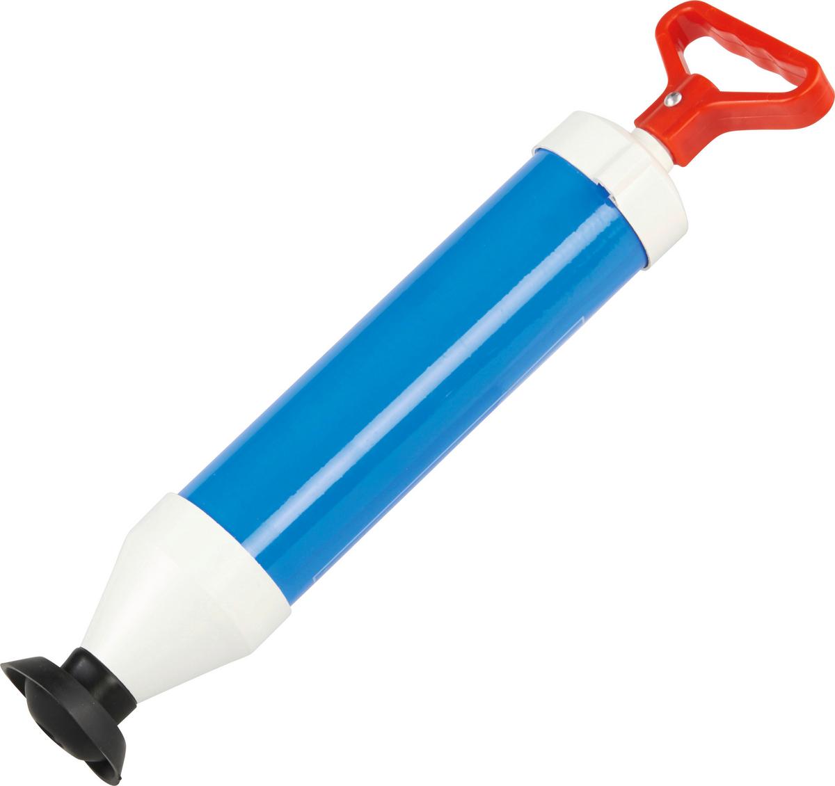 Lefolyótisztító Kézi Pumpával - fekete/piros, Konventionell, műanyag (38cm)