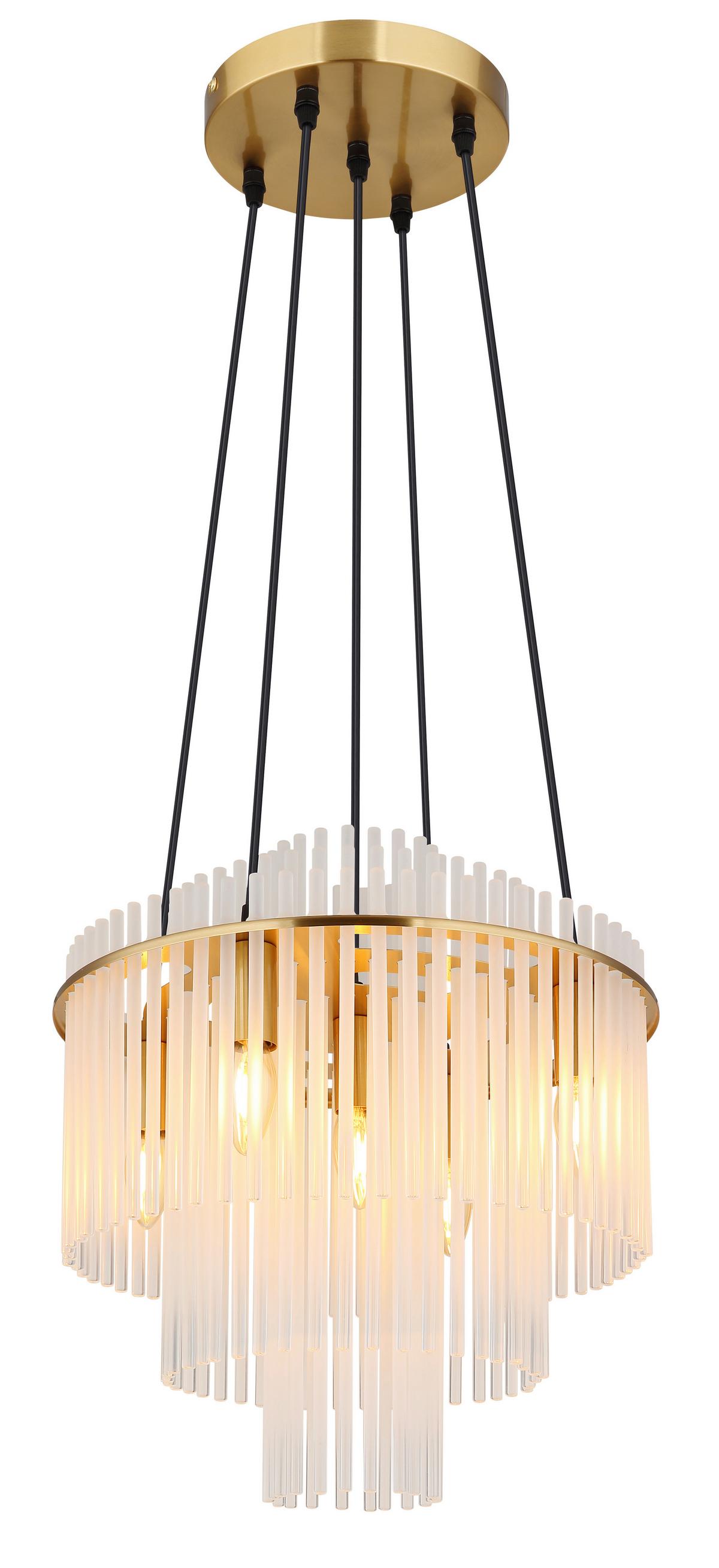 Függőlámpa 15698h2m Gorley - fekete/arany, Basics, fém (40/120cm) - Globo