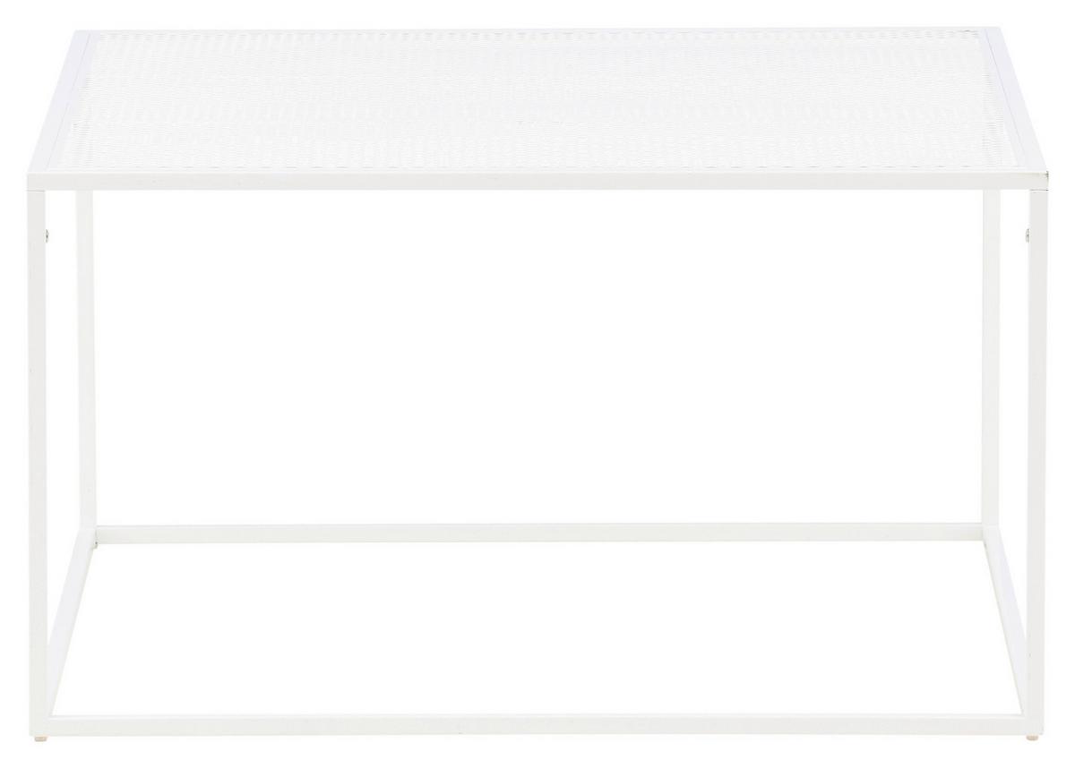Couchtisch Netz - Weiß, Design, Metall (80/80/45cm) - Livetastic