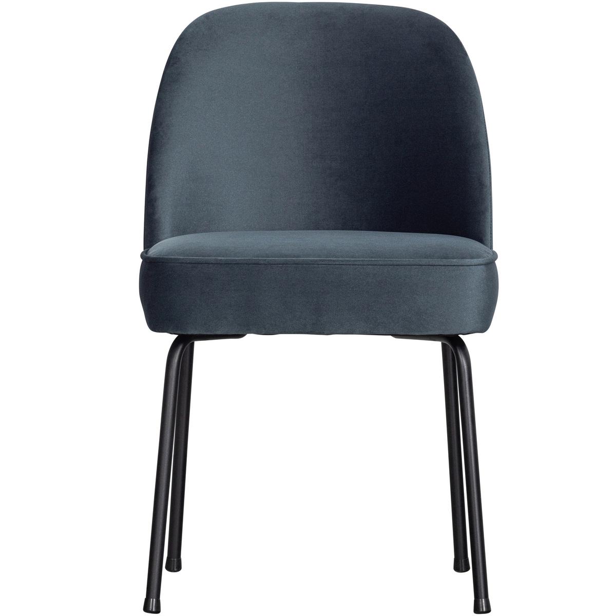 Stuhl-Set Vogue Blau B: 50cm - Blau/Schwarz, MODERN, Textil/Metall (50/83/57cm) - Livetastic
