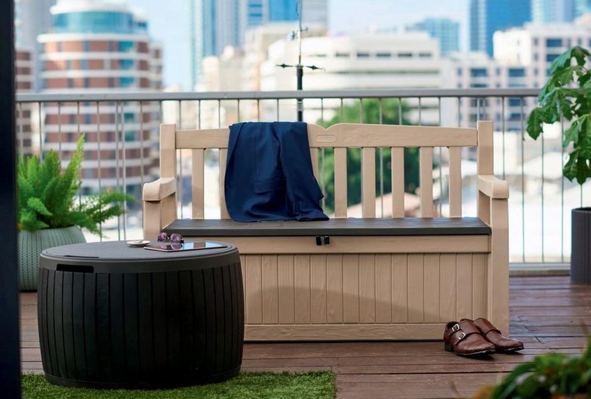 ZAHRADNÍ LAVICE EDEN - béžová, Konvenční, plast (140/84/60cm)