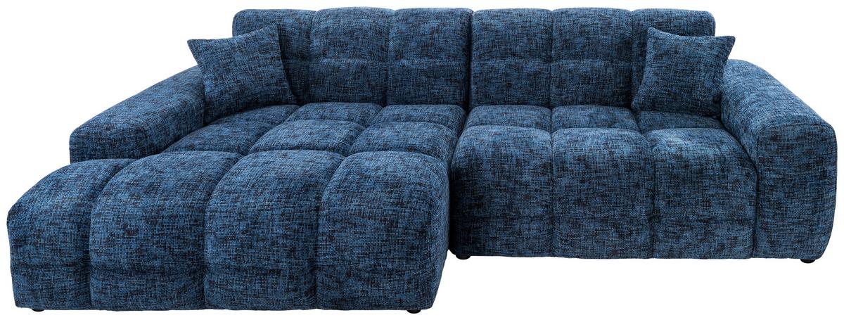 Ecksofa Bosco, Blau S: 152x301 cm - Blau/Schwarz, MODERN, Textil (152/301cm) - Livetastic