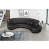 Ecksofa Bretania Schwarz S: 300x113 cm - Schwarz, Design, Leder/Textil (300/113cm) - Livetastic