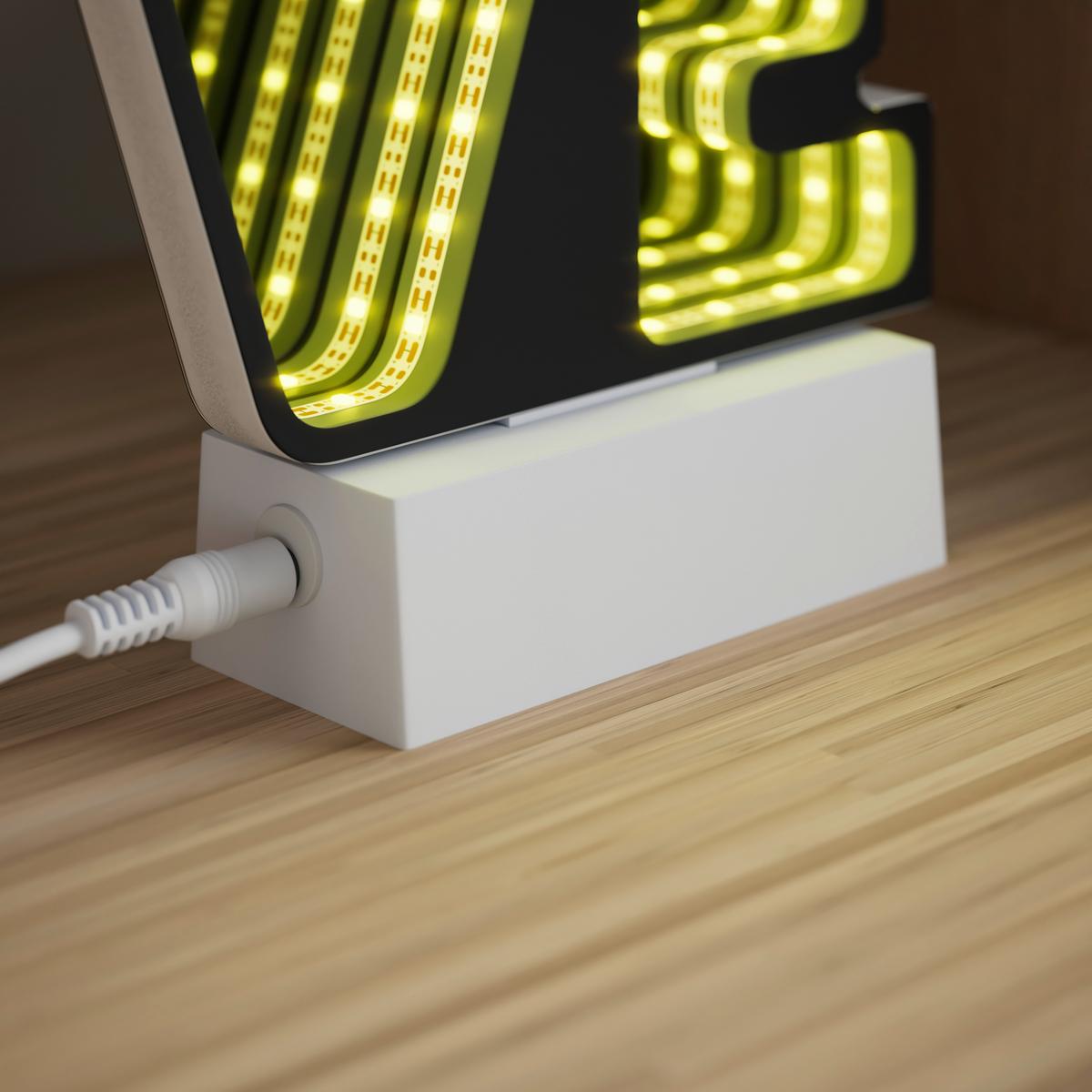 Led Díszlámpa Clementine - krómszínű/fehér, Basics, műanyag (18/4,6/26,9cm) - Luca Bessoni