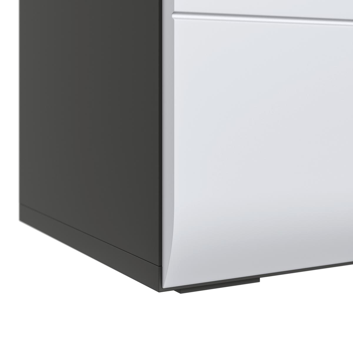 Waschbeckenunterschrank Pearl New Snol 111, anthrazit/Weiß - Anthrazit/Weiß, KONVENTIONELL, Holzwerkstoff (70/55,5/29,6cm)
