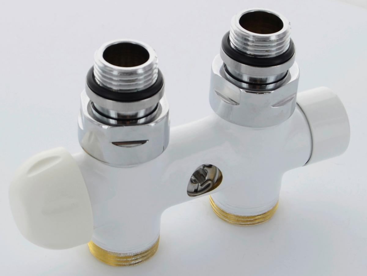 Anschlussgarnitur Zubehör Weiss B: 18cm - Weiß, Basics, Metall (18/18/5cm) - Sanotechnik