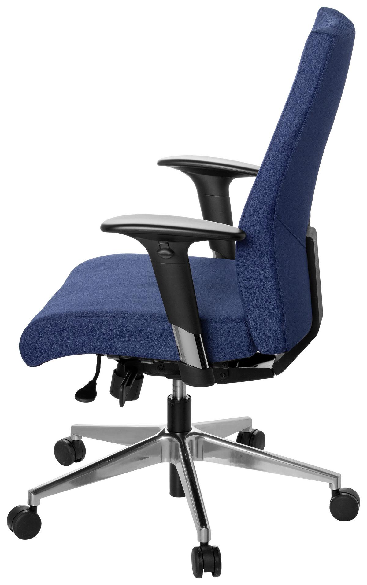 Drehstuhl Pro-Tec 250 Dunkelblau - Alufarben/Schwarz, MODERN, Kunststoff/Textil (57/116/51cm) - MID.YOU