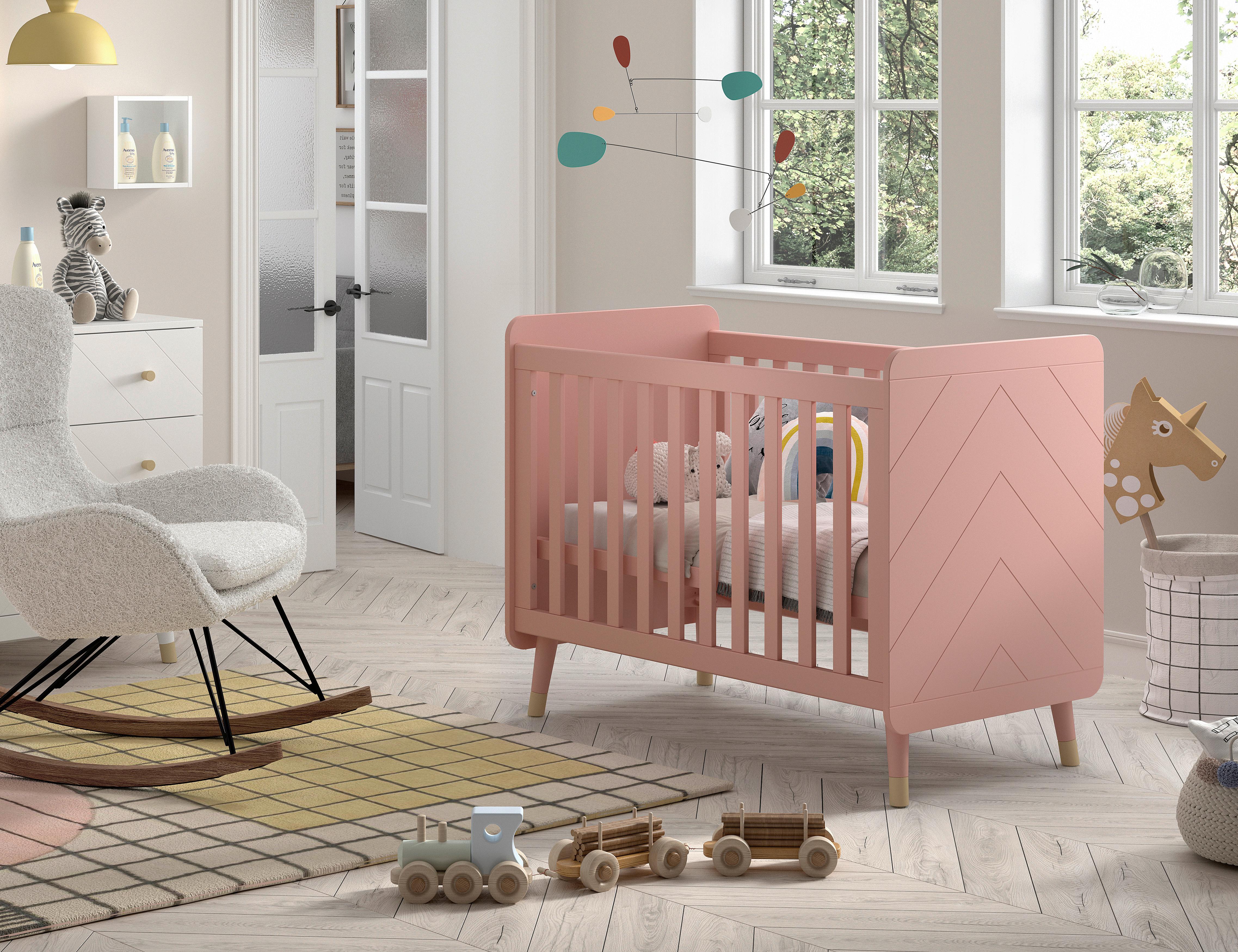 Gitterbett Billy - Rosa, MODERN, Holzwerkstoff (60/120cm) - MID.YOU