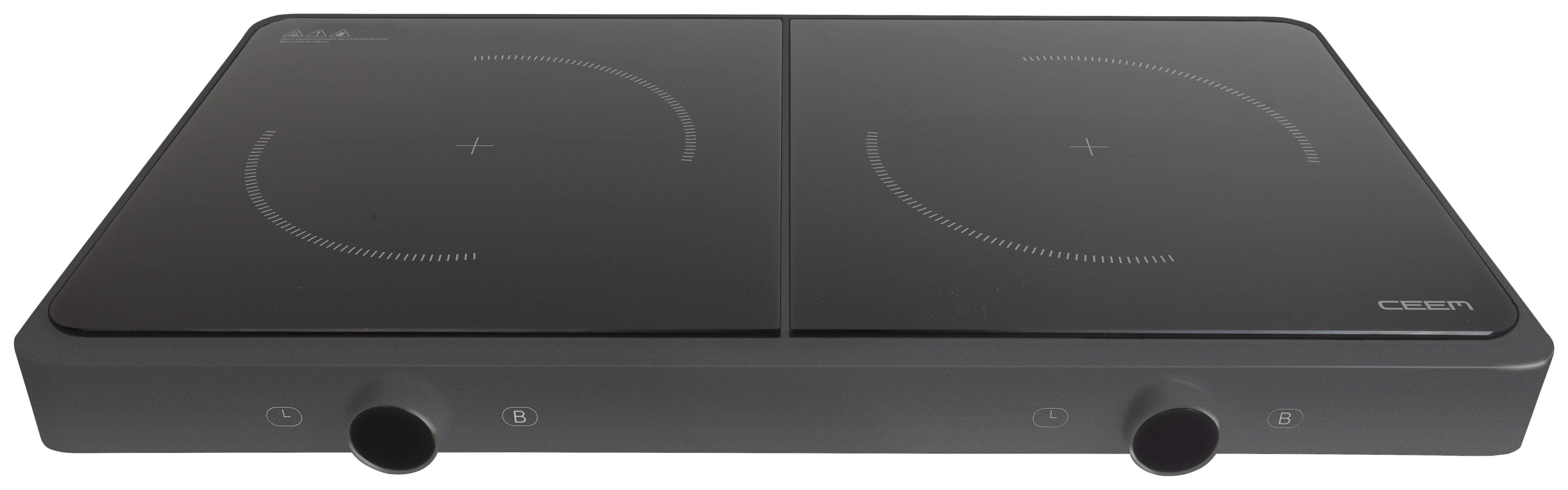 Ceem Induktionskochfeld Pih 200, B: 55 Cm, Mit Timer - Schwarz, Basics, Glas/Kunststoff (55/6,5/32cm) - CEEM