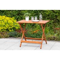 Gartentisch Klappbar Eukalyptusholz Natur - Naturfarben, KONVENTIONELL, Holz (90/72/60cm) - Gardenson