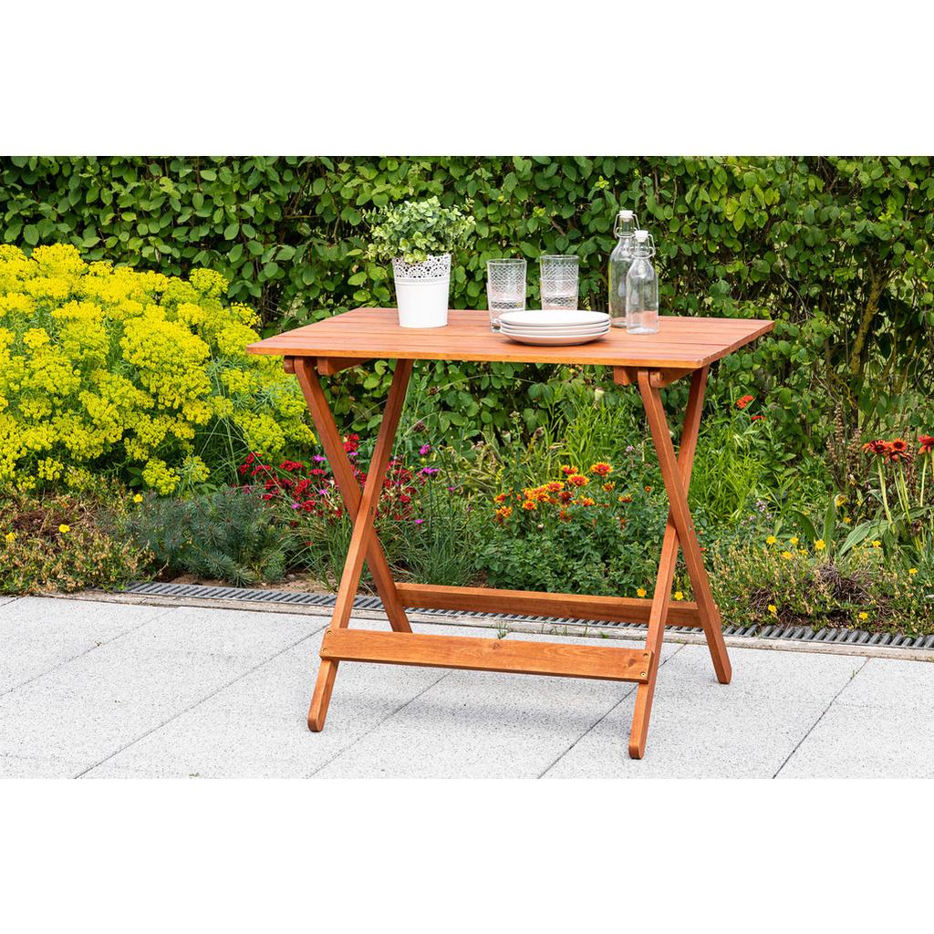 Gartentisch Klappbar Eukalyptusholz Natur
