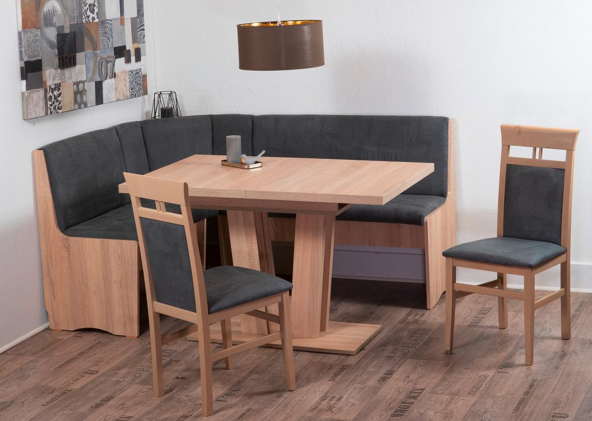 Eckbankgruppe Duisburg Vabiso Titanic Grau/eiche D. B: 125cm - Grau/Sonoma Eiche, KONVENTIONELL, Holz/Holzwerkstoff (125/89/165cm) - MID.YOU