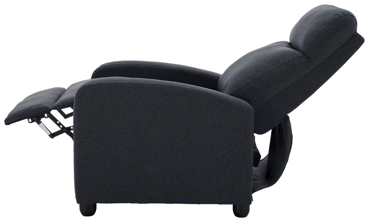 Fernsehsessel Millo Dunkelgrau B: 68,5 cm - Dunkelgrau/Schwarz, Basics, Holz/Textil (68.5/86/100cm) - P & B