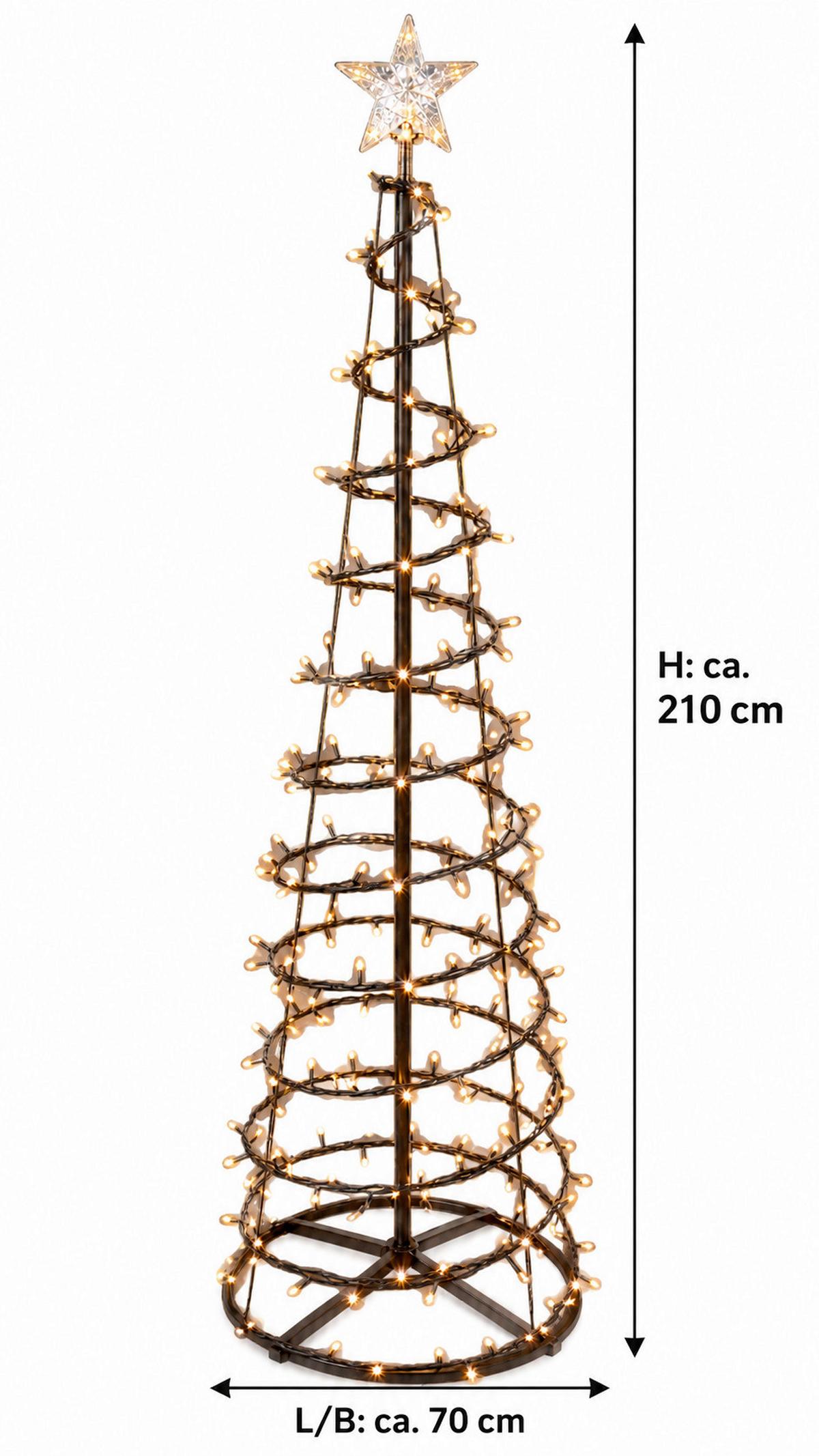 DEKOBAUM mit Wasserfalleffekt - Schwarz, MODERN, Metall (70/70/210cm)
